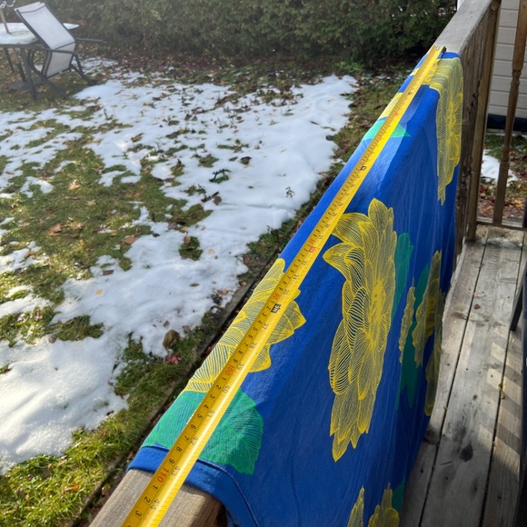 Distinctly Home Queen 100% cotton floral duvet cover, blue & yellow - Picture 10 of 12